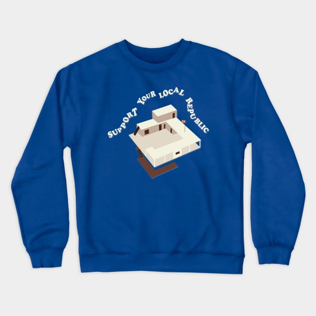 Rose Island - Support Your Local Republic Crewneck Sweatshirt by guayguay